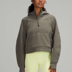 Lululemon Athletica Dark Green Half-Zip Hoodie W HOOD